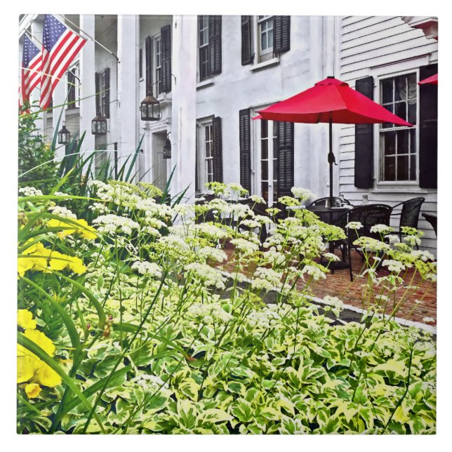 Rhinebeck NY - Outdoor Seating Ceramic Tile (Front)