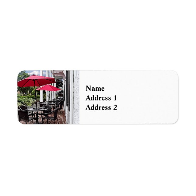Rhinebeck NY - Outdoor Seating Return Address Label (Front)