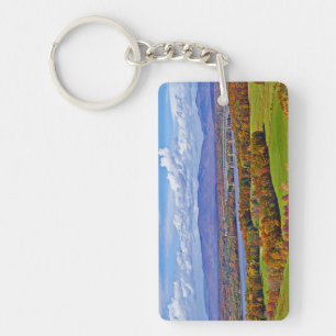 Rhinecliff Bridge in the fall Key Ring