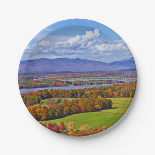 Rhinecliff Bridge in the fall Paper Plate