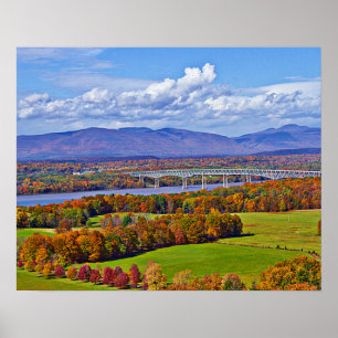 Rhinecliff Bridge in the fall Poster