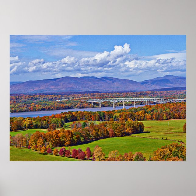Rhinecliff Bridge in the fall Poster (Front)