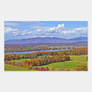 Rhinecliff Bridge in the fall Rectangular Sticker