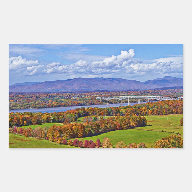 Rhinecliff Bridge in the fall Rectangular Sticker (Front)
