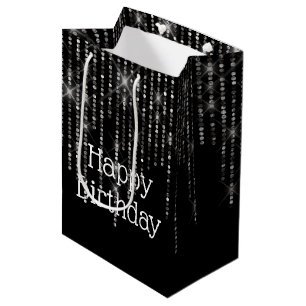 Rhinestone Bling Birthday Medium Gift Bag