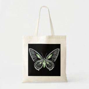 Rhinestone Butterfly Tote Bag Diamonds Design