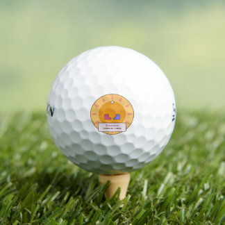 Rhinestone Cowgirl Vibes | Retro Western Sunburst  Golf Balls