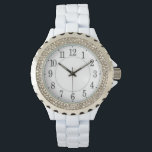 Rhinestone Enamel Watch for Women<br><div class="desc">Get ready to turn heads with the Shine On Custom Watch! If you believe that everything in your wardrobe should sparkle, this is the accessory your wrist has been missing. Combining the brilliance of a rhinestone-studded bezel with a glossy enamel bracelet, this watch is equal parts playful and polished. Featuring...</div>