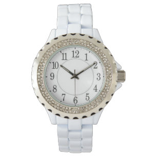 Rhinestone Enamel Watch for Women