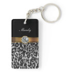 Rhinestone Monogram Keychains