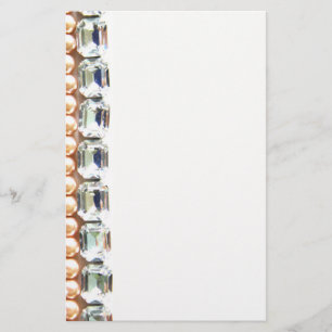 Rhinestones and pearls - vintage jewellery stationery