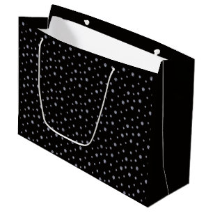Rhinestones on black large gift bag