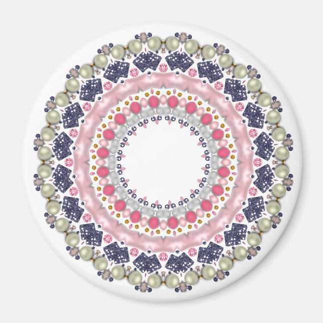 Rhinestones, sequins, confetti magnet (Front)