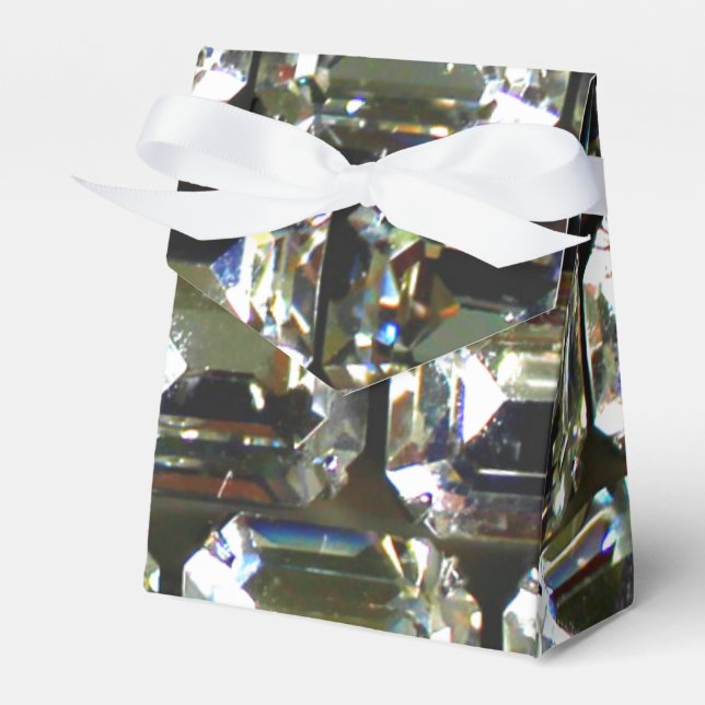 Rhinestones - vintage jewellery favour box (Front Side)