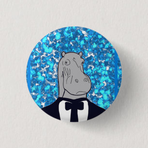 rhino 3 cm round badge