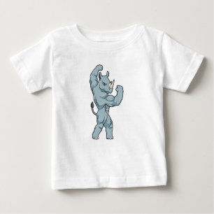 Rhino as Bodybuilder extreme Baby T-Shirt