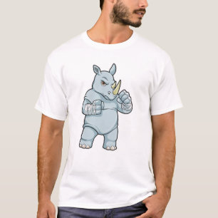 Rhino as Boxer at Boxing T-Shirt