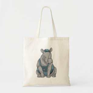 Rhino as Craftsman with Wrench Tote Bag