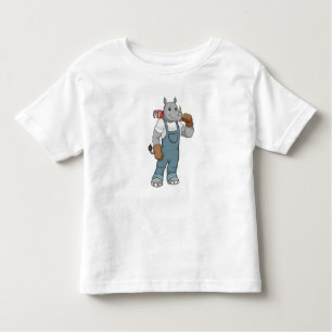 Rhino as Handyman with Water pump pliers Toddler T-Shirt