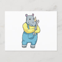 Rhino as Mechanic with Wrench