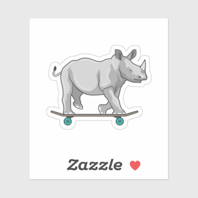 Rhino as Skater with Skateboard (Sheet)