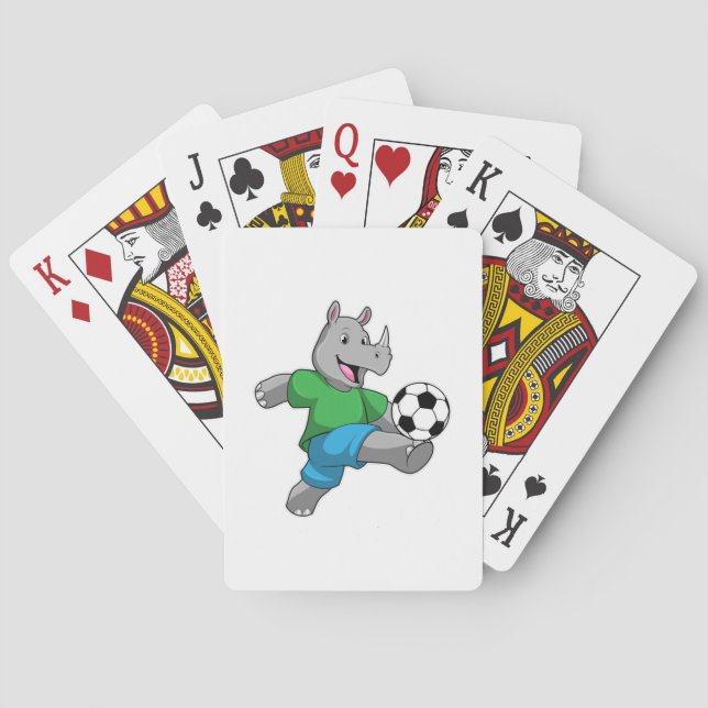 Rhino as Soccer player with Soccer Playing Cards (Back)