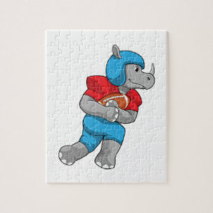 Rhino at Football Sports Jigsaw Puzzle
