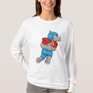 Rhino at Football Sports T-Shirt