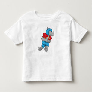 Rhino at Football Sports Toddler T-Shirt