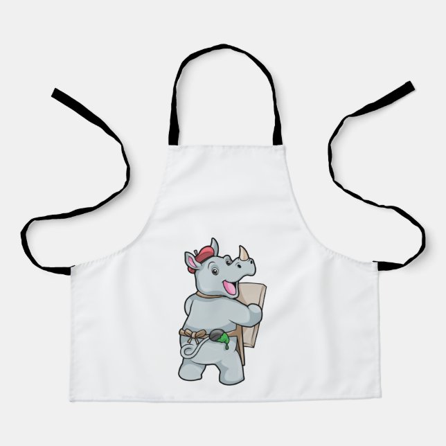 Rhino at Painting with Colours Apron (Front)
