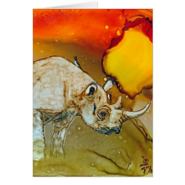 Rhino At Sunset (Front)