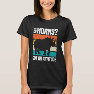 Rhino Attitude Funny Rhinoceros Design For Men And T-Shirt
