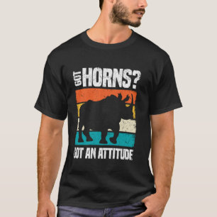 Rhino Attitude Funny Rhinoceros Design For Men And T-Shirt