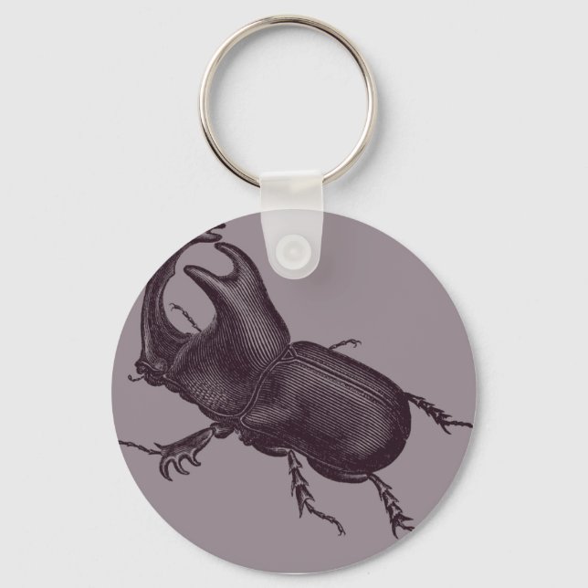 Rhino Beetle, Scarabeus Chorinaeus Key Ring (Front)