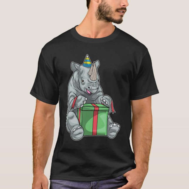 Rhino Birthday Gift T-Shirt (Front)