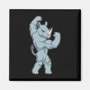 Rhino Bodybuilder Bodybuilding Sports  Magnet