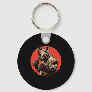 Rhino Boxer Fighter Boxing Key Ring