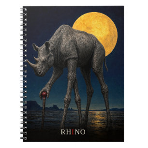 Rhino Cane gothic Surreal Notebook