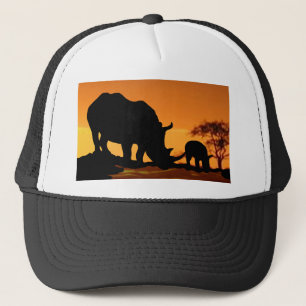 rhino family trucker hat