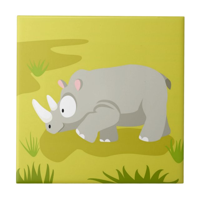 Rhino from my world animals serie tile (Front)