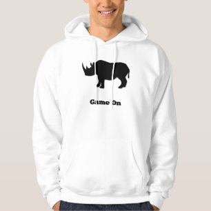 Rhino Game On black Hoodie
