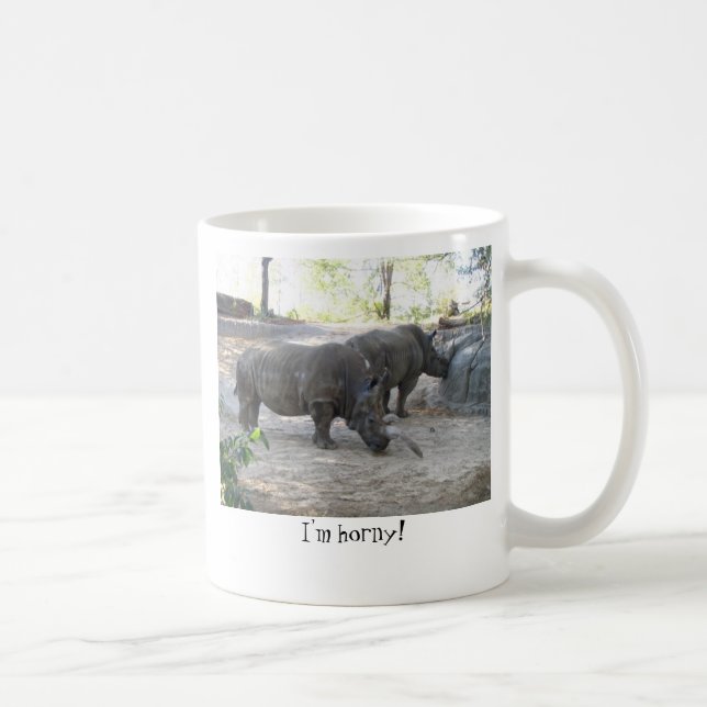 RHINO, I'm horny! Coffee Mug (Right)