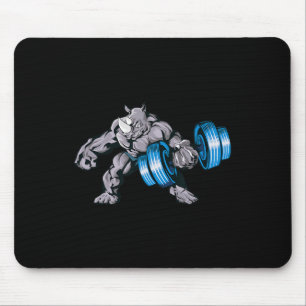 Rhino Lifting Weights Bodybuilding Beast Gym Fitne Mouse Pad