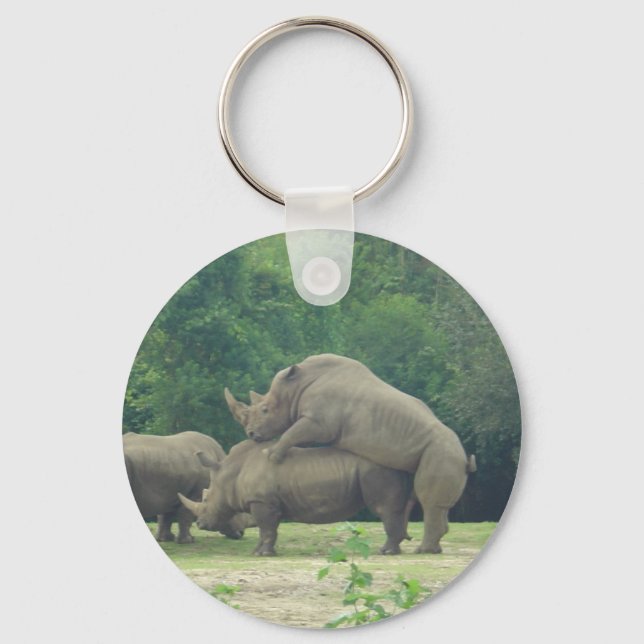 Rhino Love Key Ring (Front)