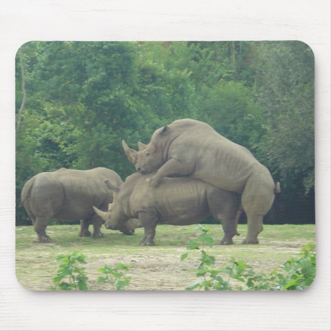 Rhino Love Mouse Pad (Front)