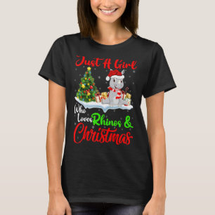 Rhino Lover Just A Girl Who Loves Rhinos And Chris T-Shirt