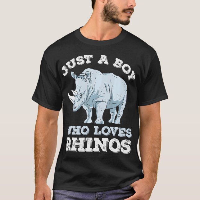 Rhino Lover Rhinoceros African Animal Safari Boy T-Shirt (Front)