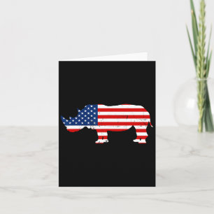 Rhino Lover Rhinoceros Horn Safari Wildlife Indepe Card