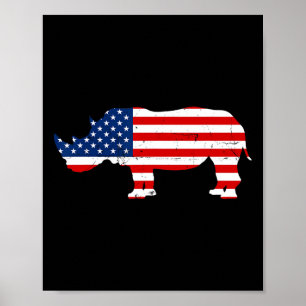 Rhino Lover Rhinoceros Horn Safari Wildlife Indepe Poster