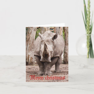 Rhino merry christmas holiday card